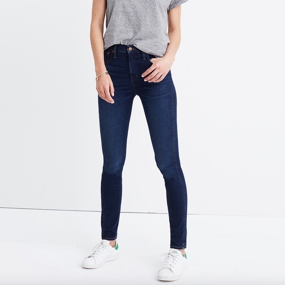 Madewell 10” Highrise Blue Skinny Jeans